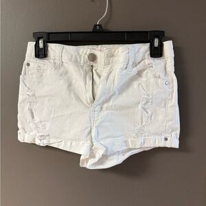 Tinseltown White Distressed Jean Shorts